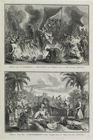 KG 11928
<br/>
Oost-Indië: Wijze waarop Indische vrouwen met hun dode echtgenoot verbranden of levend begraven worden.
<br/>
<em>Picart, Bernard (1673-1733)</em>